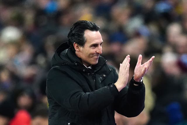 Aston Villa manager Unai Emery felt his side, which showed eight changes, did all that was asked of them (Nick Potts/PA)
