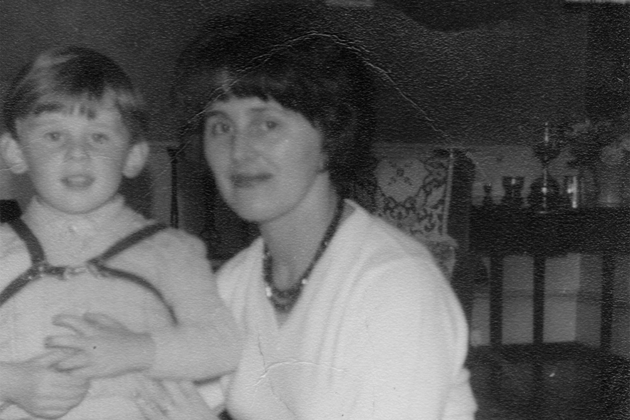 A young Shane MacGowan with his mother when they lived in Tipperary