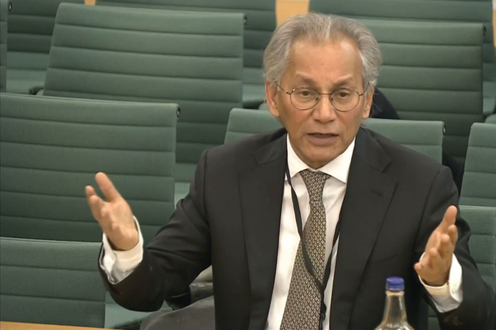 Screengrab of Samir Shah at the Culture, Media and Sport Committee pre-appointment hearing (House of Commons/PA)