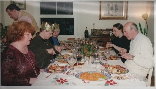 The way we were: Bryan Robertson with his family on Christmas day in Bishop Auckland