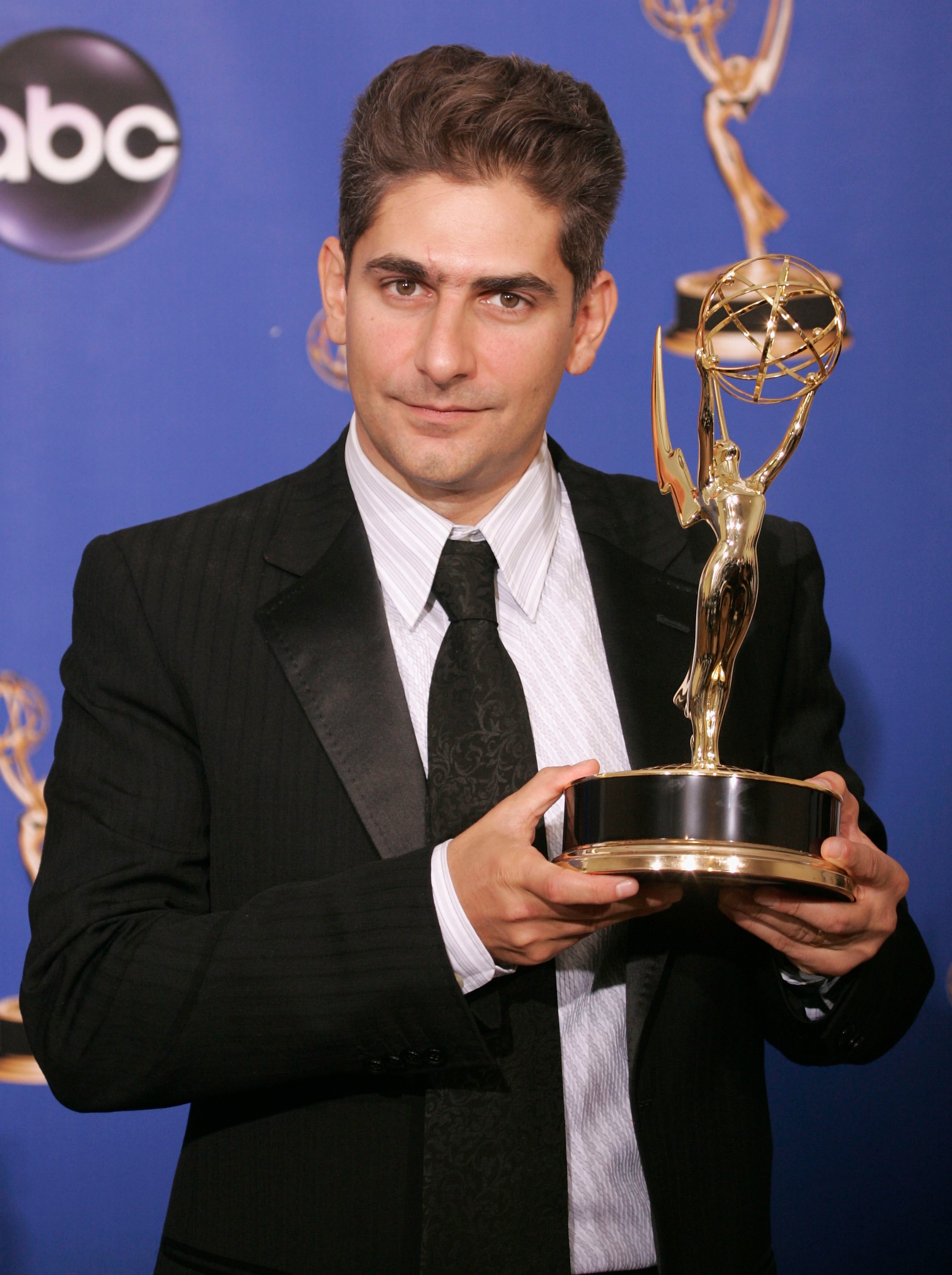 Michael Imperioli with the Emmy for Outstanding Supporting Actor in a Drama Series for his work in ‘The Sopranos’ on 19 September 2004 at the Shrine Auditorium, in Los Angeles, California