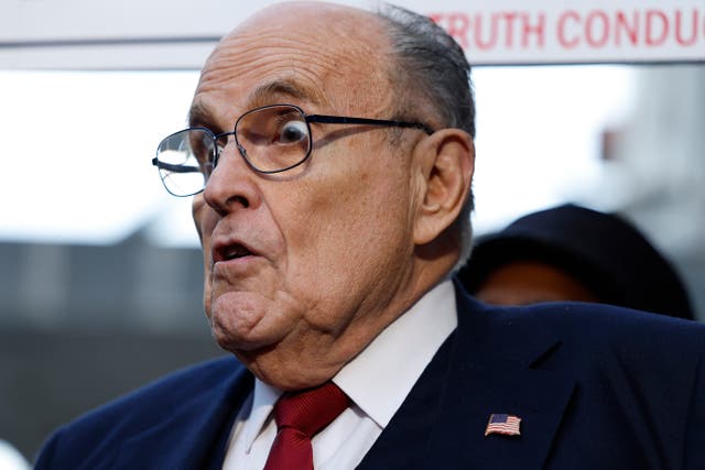 <p>Jury orders Rudy Giuliani to pay $148m</p>