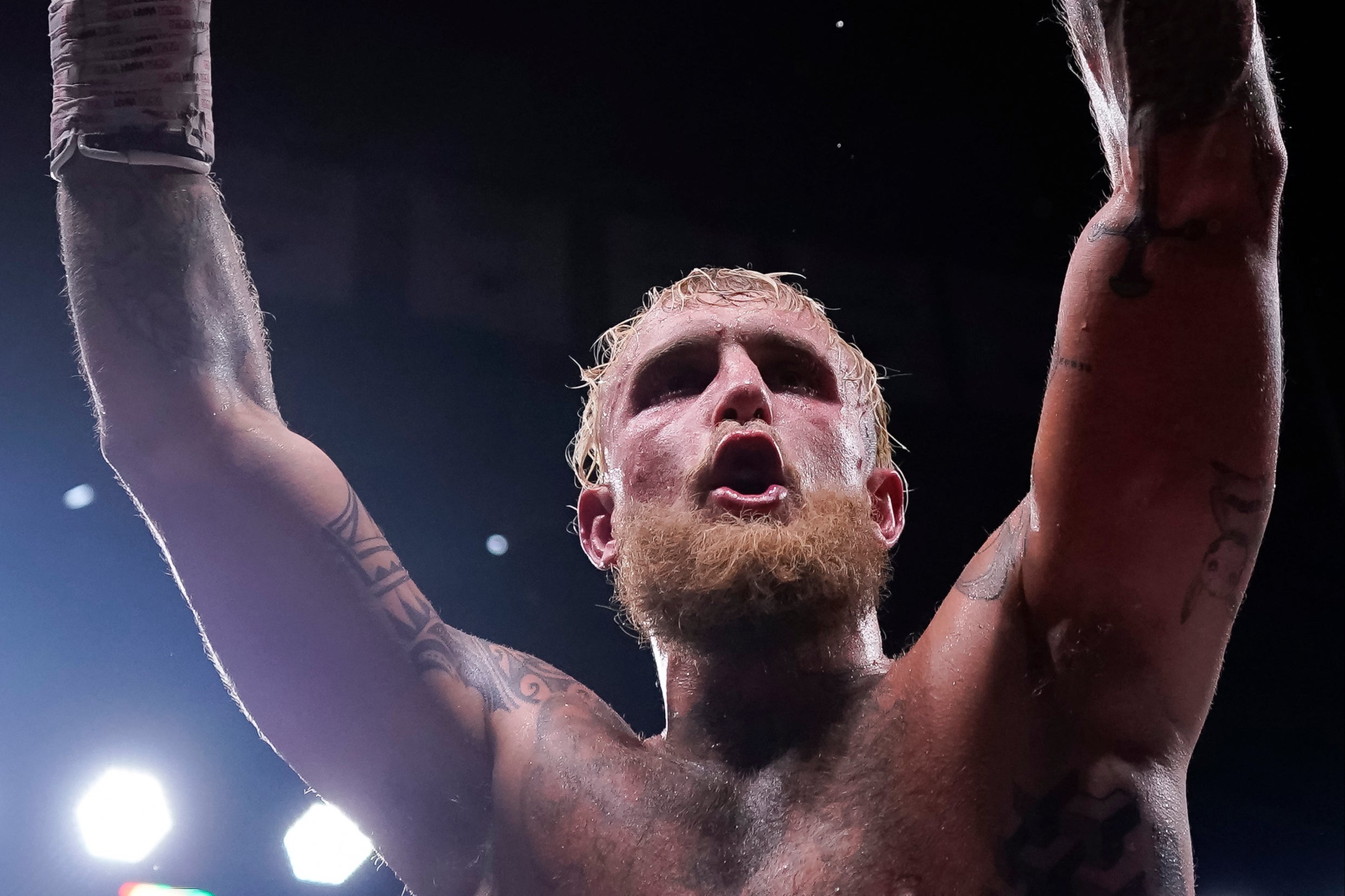 Jake Paul Lands Huge Uppercut KO In First Round Against Andre August