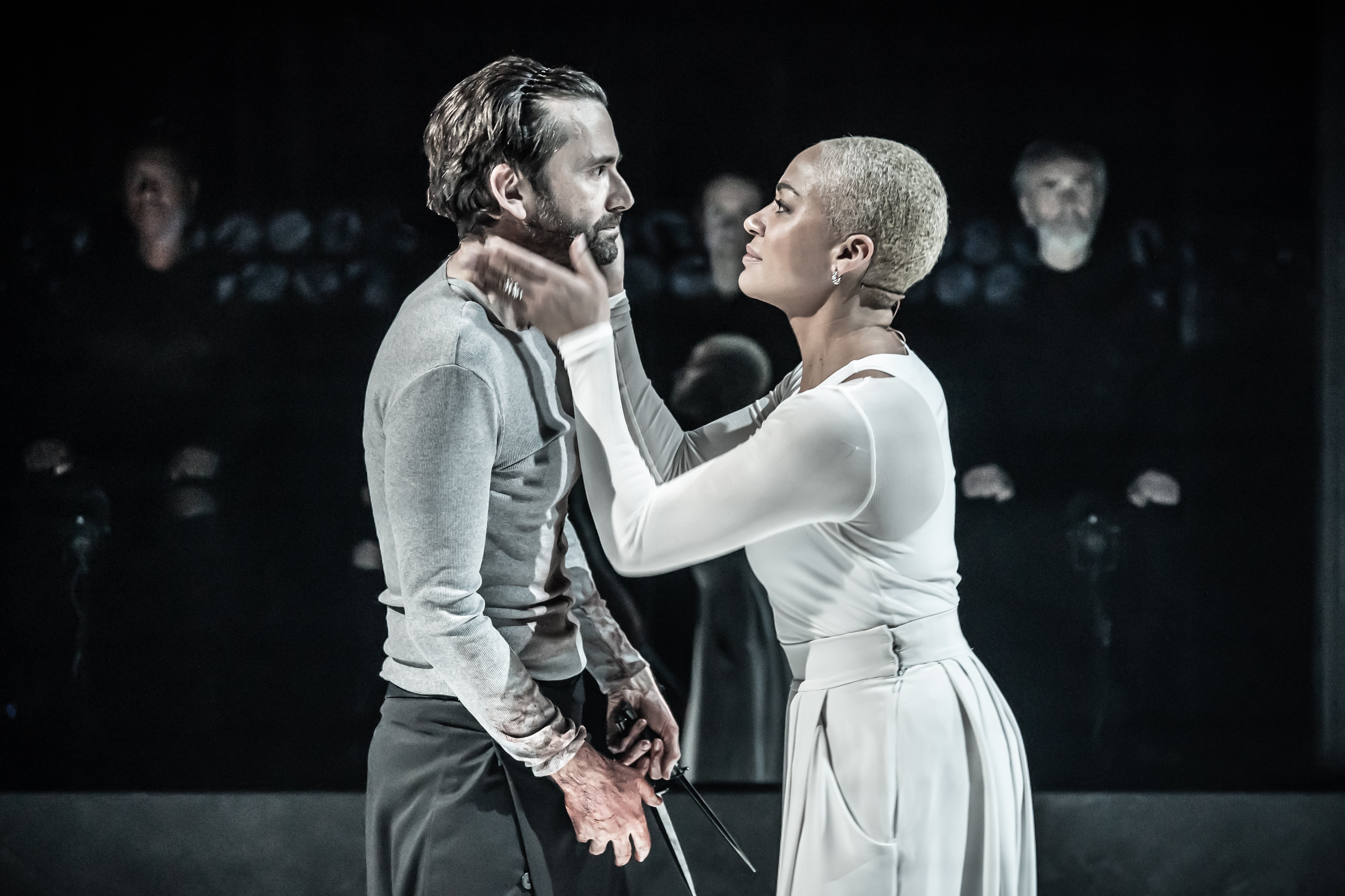 David Tennant and Cush Jumbo in Macbeth at the Donmar Warehouse