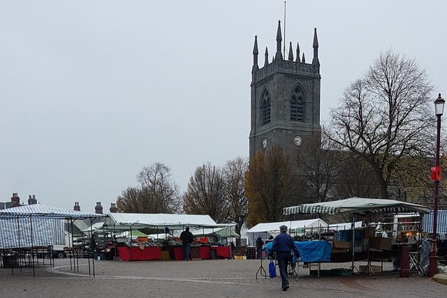 <p>A file picture of a closed Ilkeston Market</p>