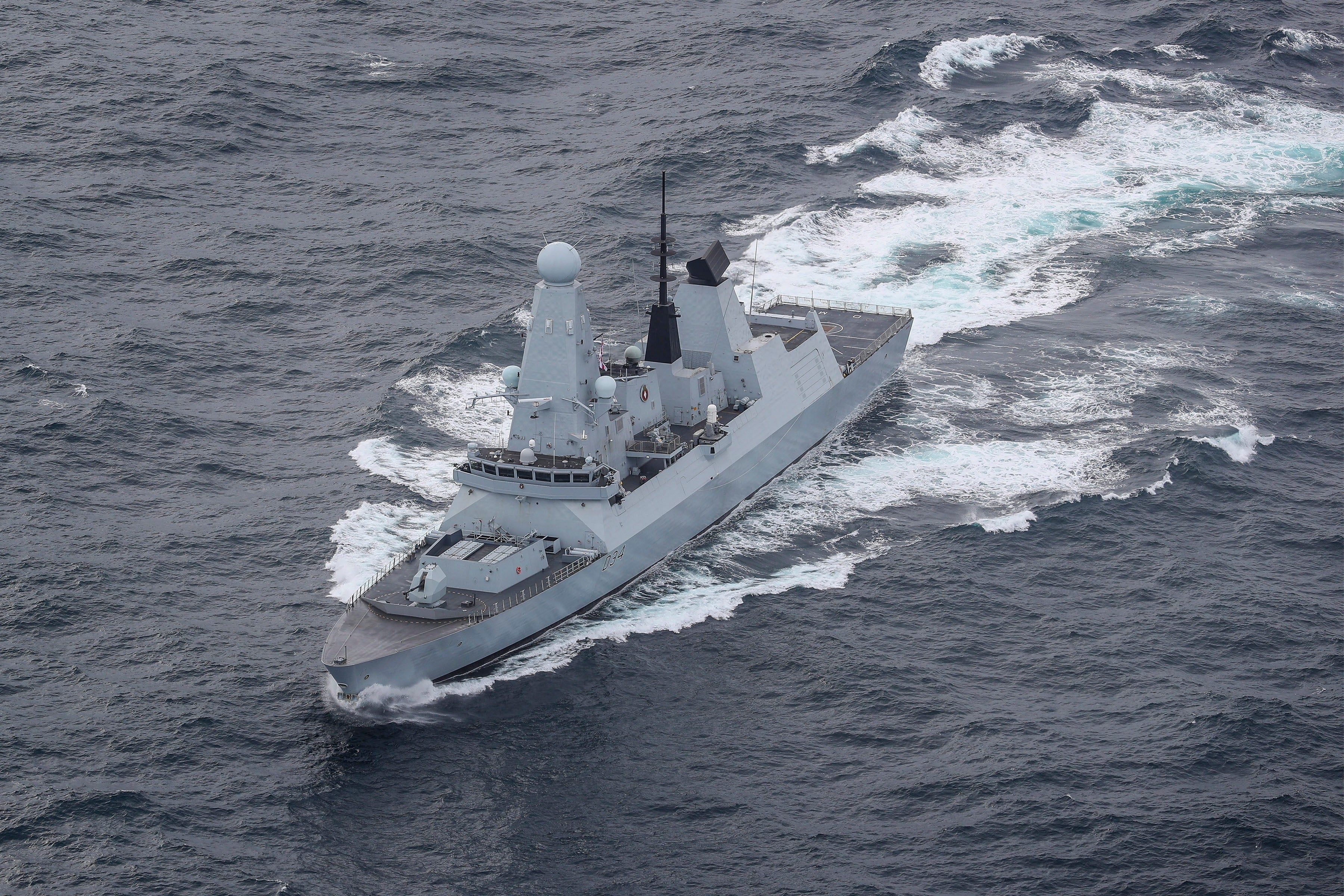 UK warship HMS Diamond, which has intercepted Houthi attacks