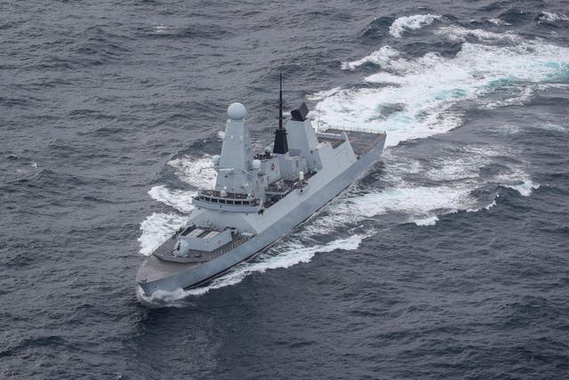 <p>UK warship HMS Diamond, which has intercepted Houthi attacks </p>