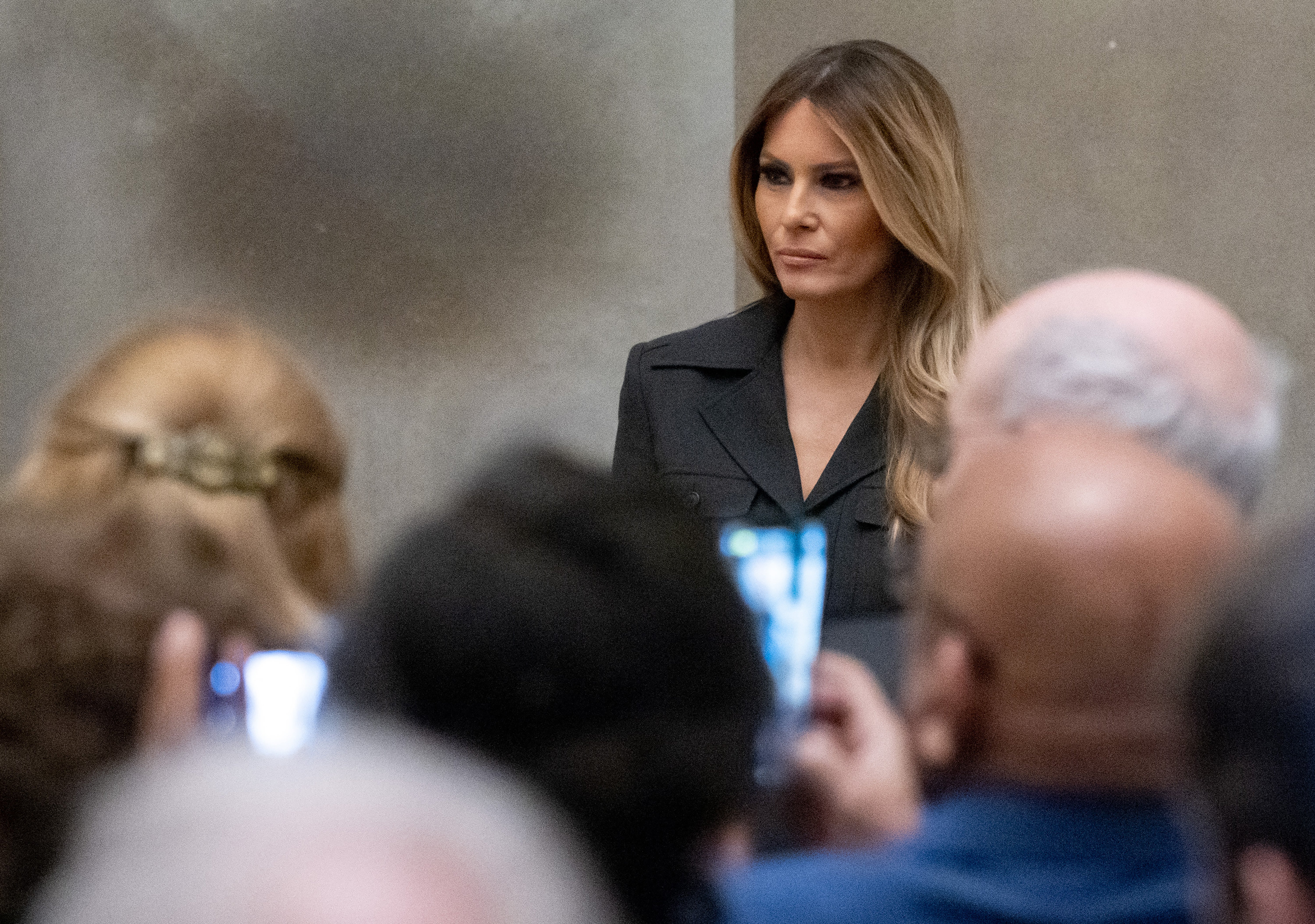 Melania Trump appears a naturalisation ceremony at the National Archives in Washington DC on 15 December.