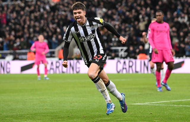 <p>Lewis Miley scored his first club goal against Fulham on Satruday</p>