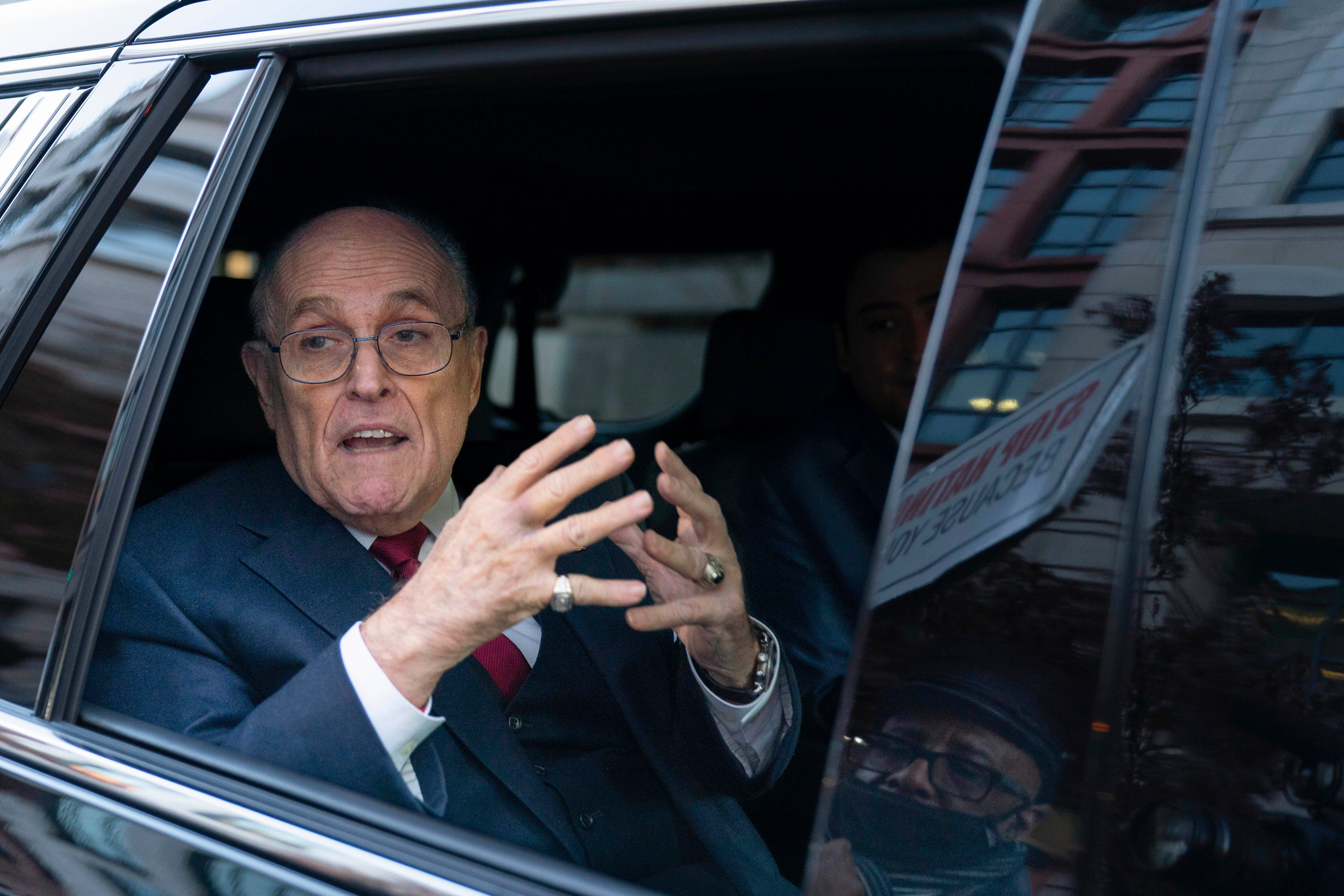Rudy Giuliani leaves his defamation trial on Friday