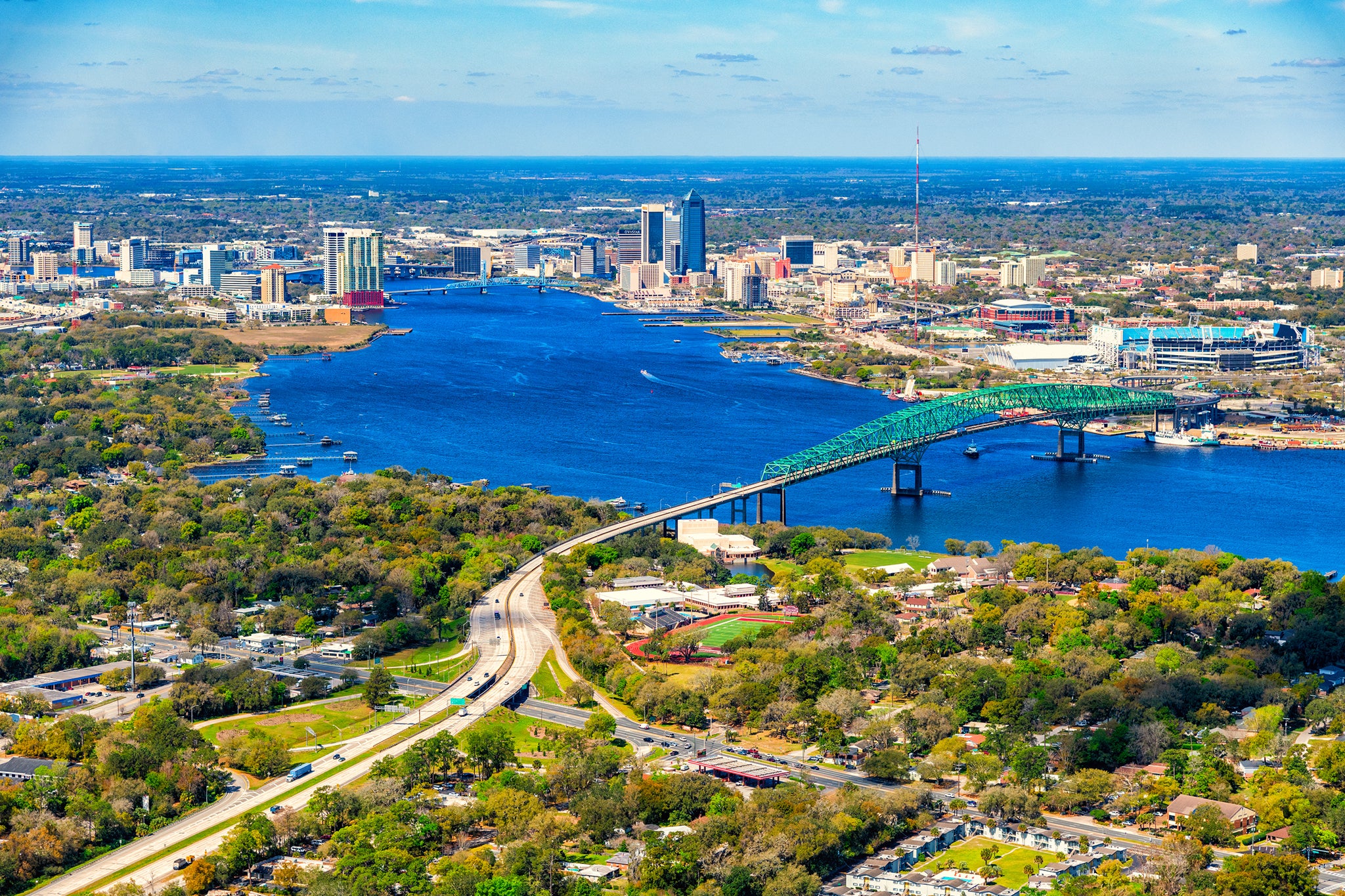 Our flight to Jacksonville, Florida, has been changed to a time that’s too late to drive
