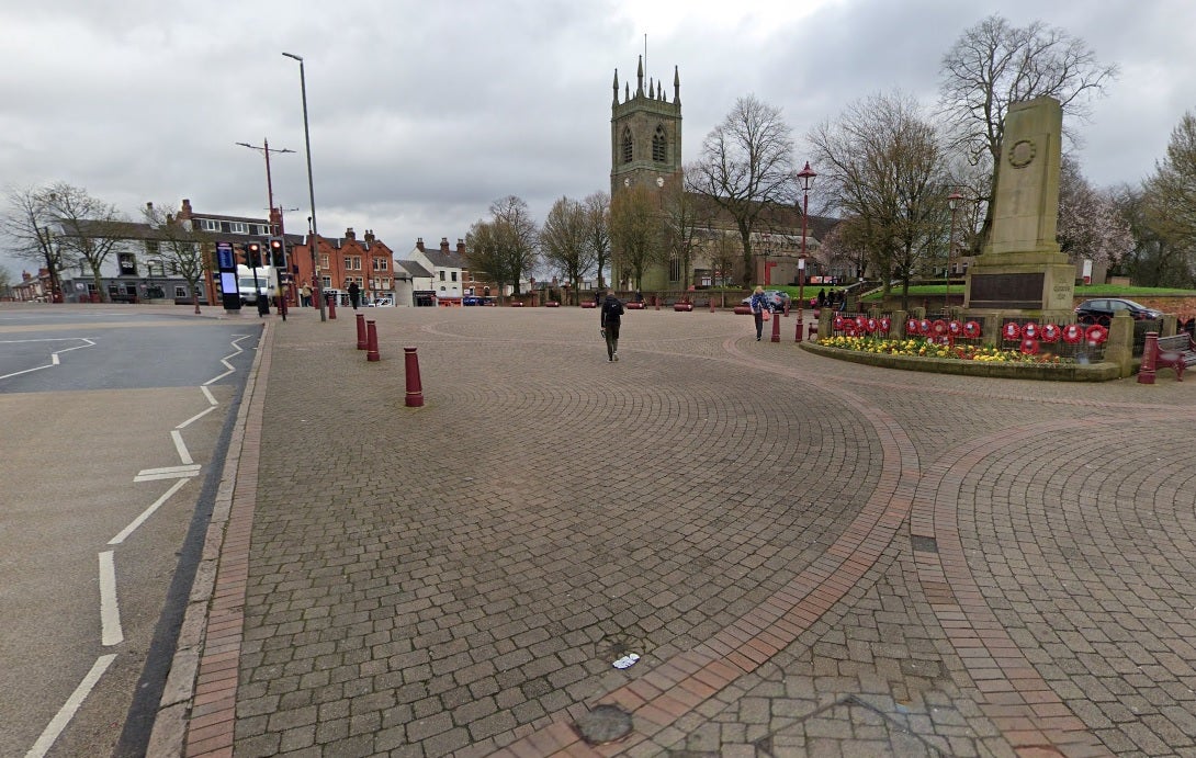 Market Place, Ilkeston, Derbyshire, where man was killed