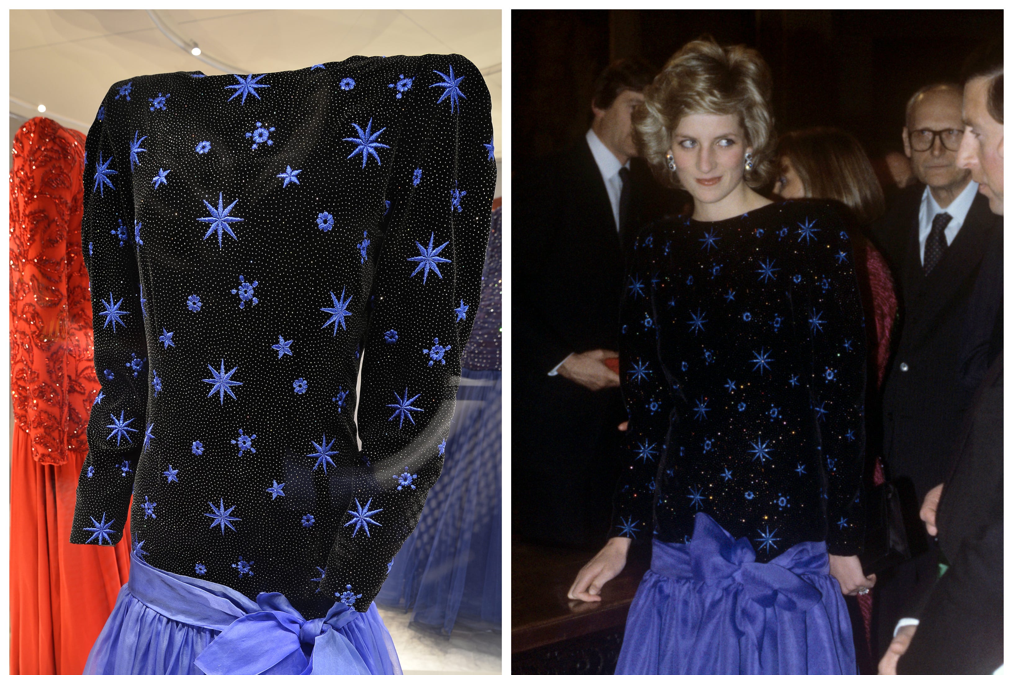 Diana, Princess of Wales wore the dress in Italy in 1985 (PA)