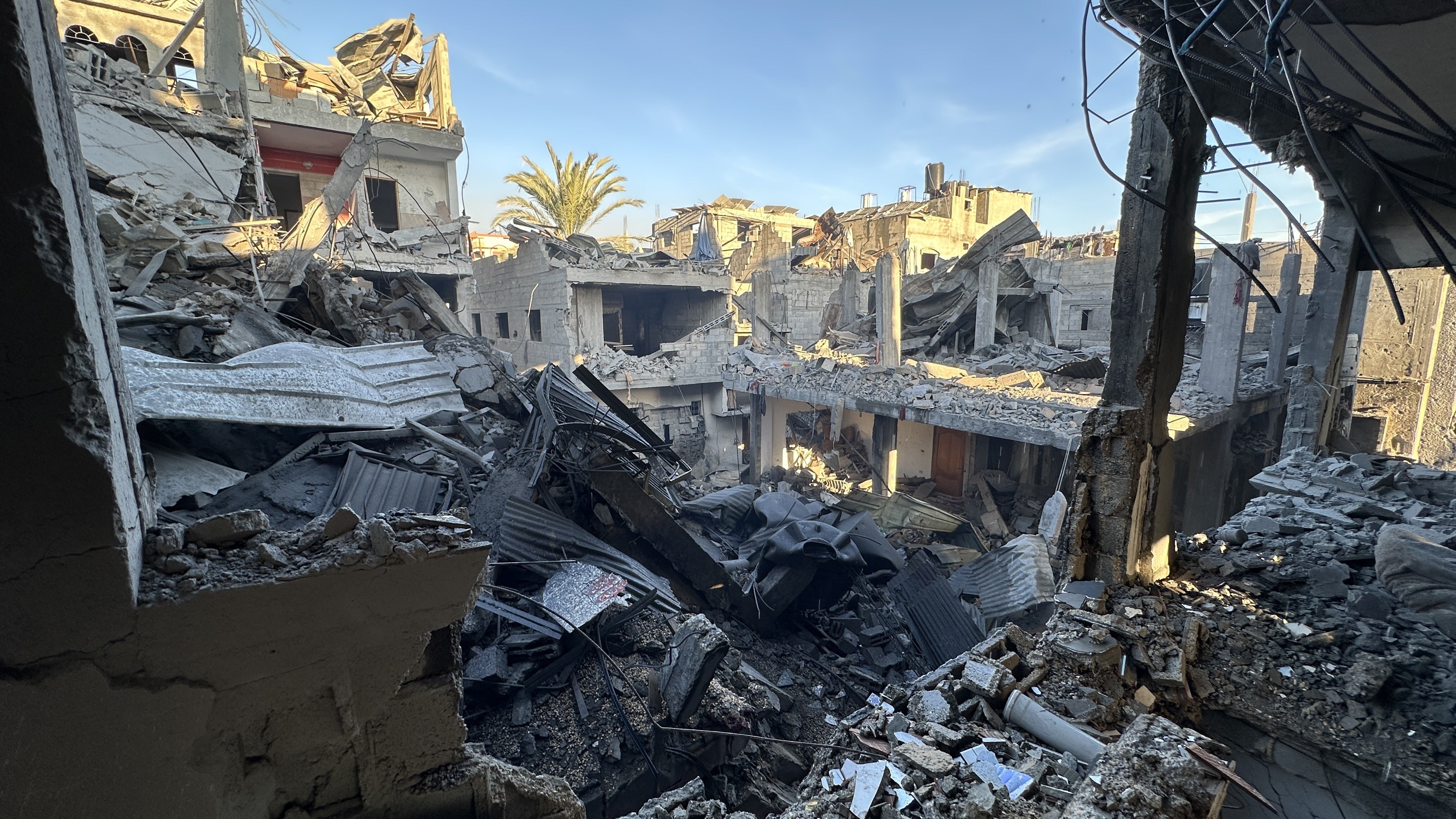 A residential block housing two large Gazan families were destroyed in the Israeli strike on Jabalia