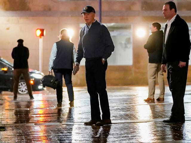 <p>President Joe Biden is left stunned after car crashes into motorcade </p>