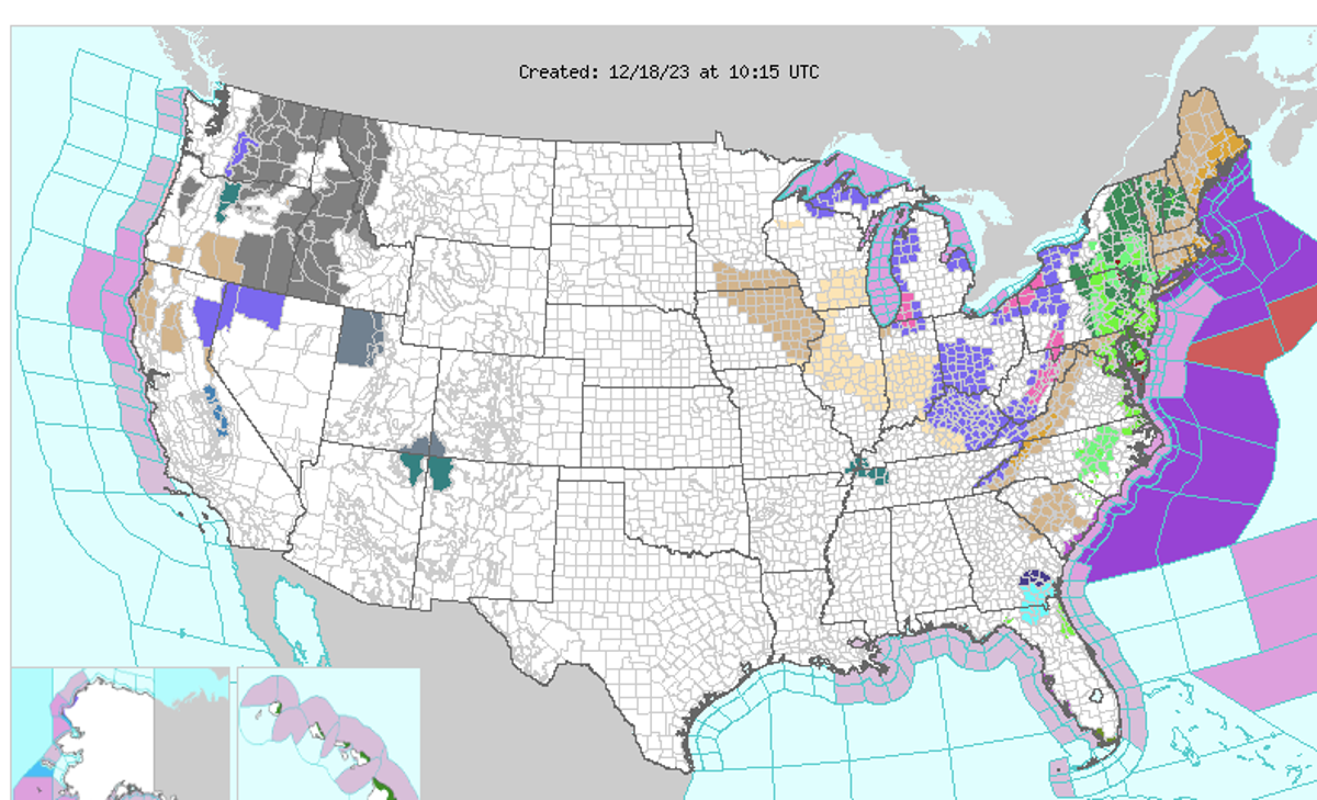 Almost 60 million Americans under flood watches as storms batter East Coast