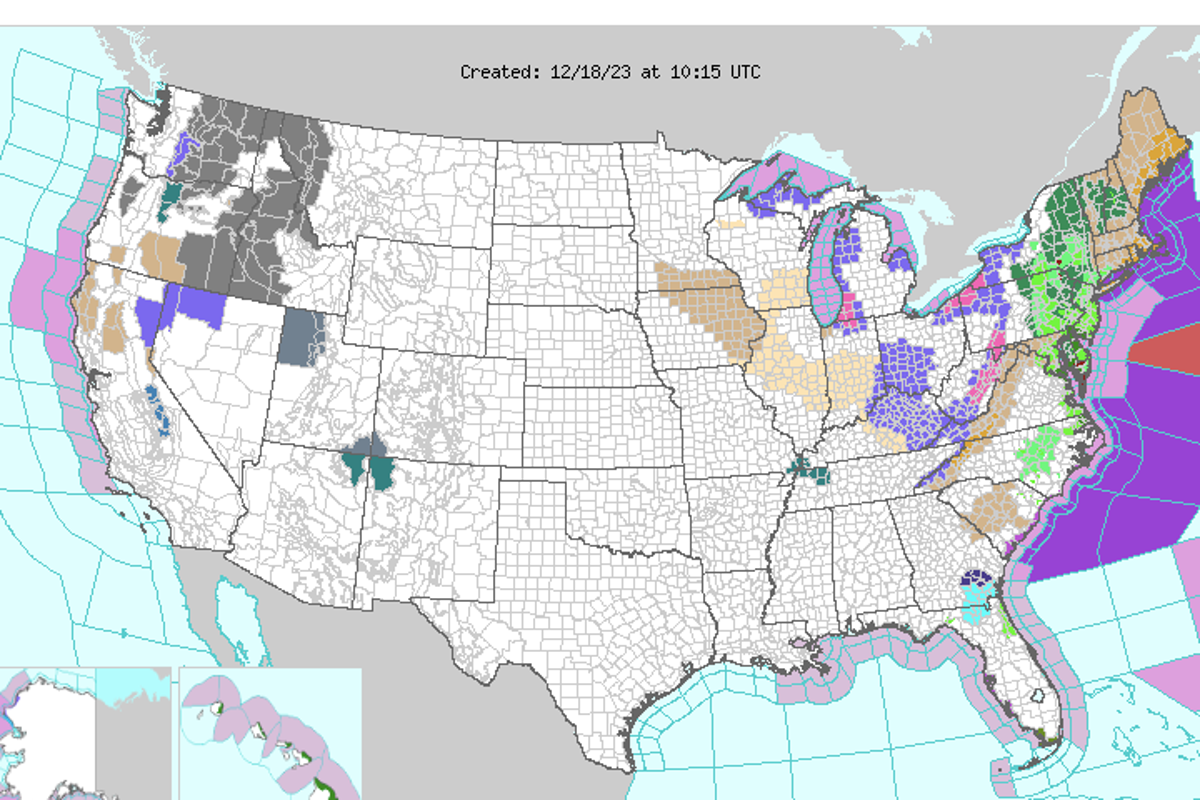 Almost 60 million Americans under flood watches as storms batter East ...