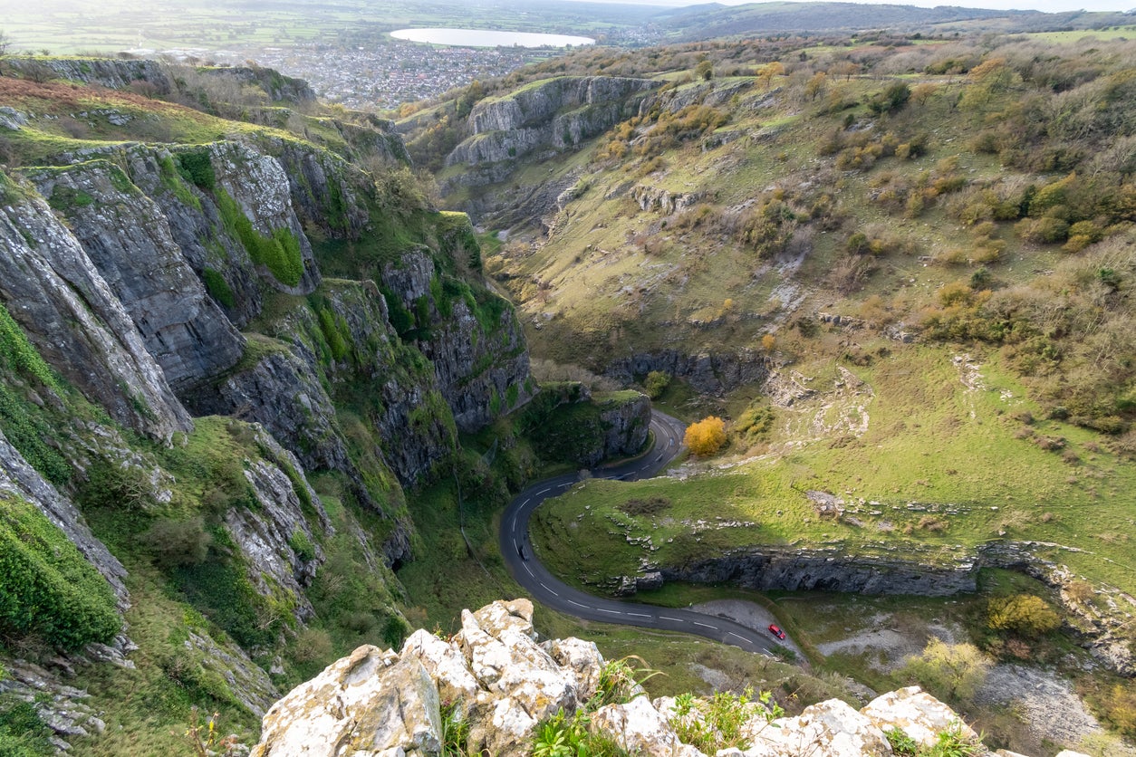 Looking down from Cheddar Gorge