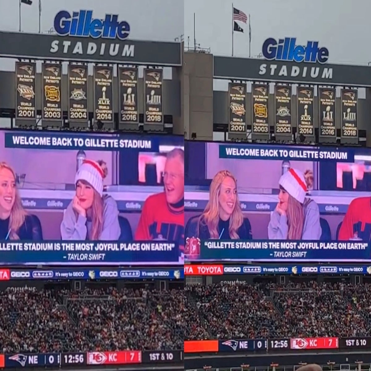 Taylor Swift at Gillette Stadium for Patriots-Chiefs game