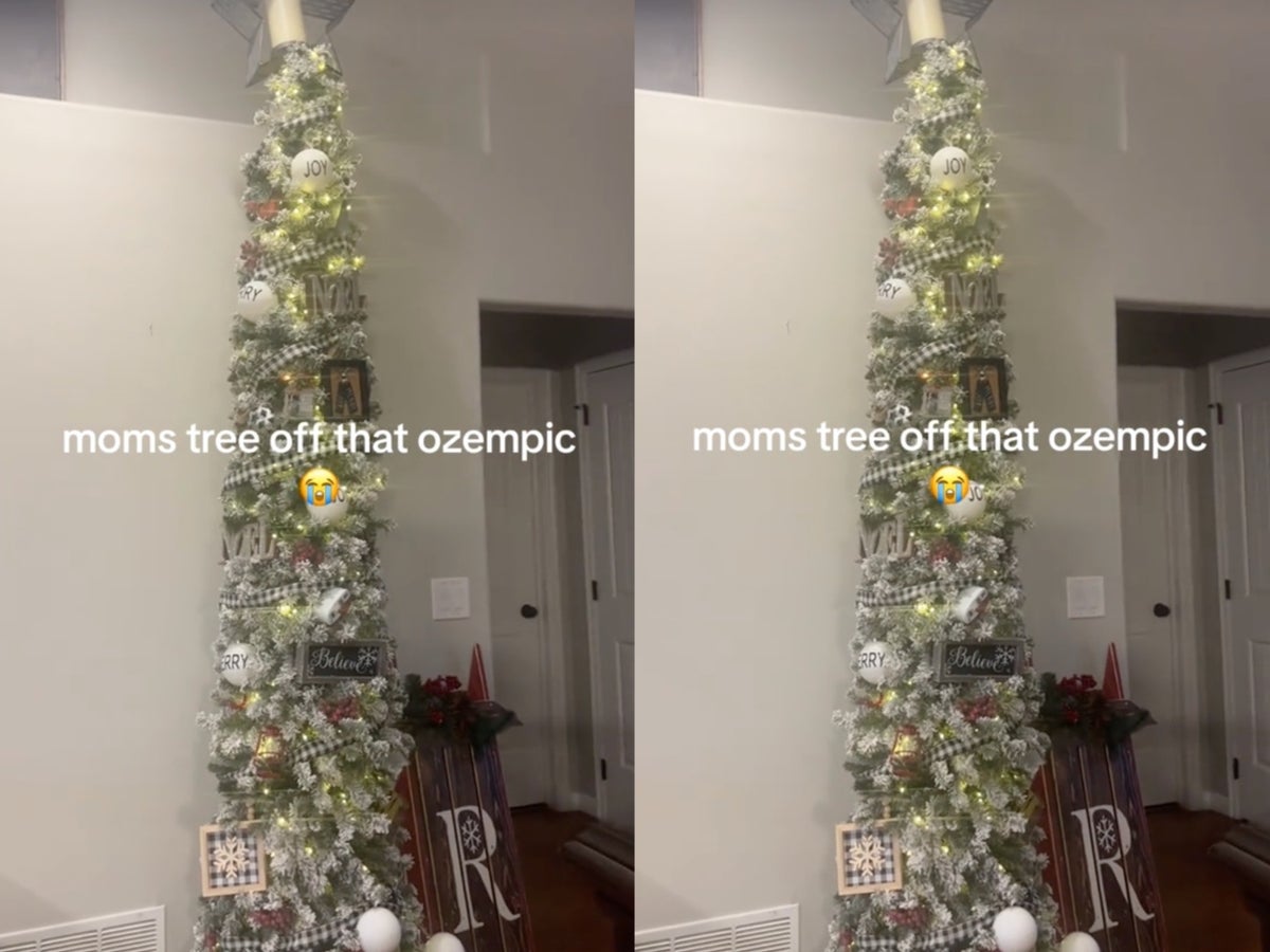 Woman jokes about mother’s skinny ‘Ozempic’ Christmas tree