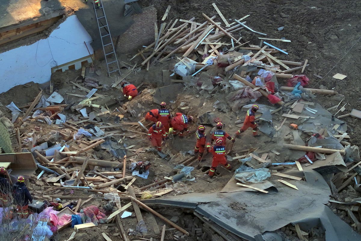 China earthquake today: At least 118 dead as rescuers search for survivors in sub-zero temperatures