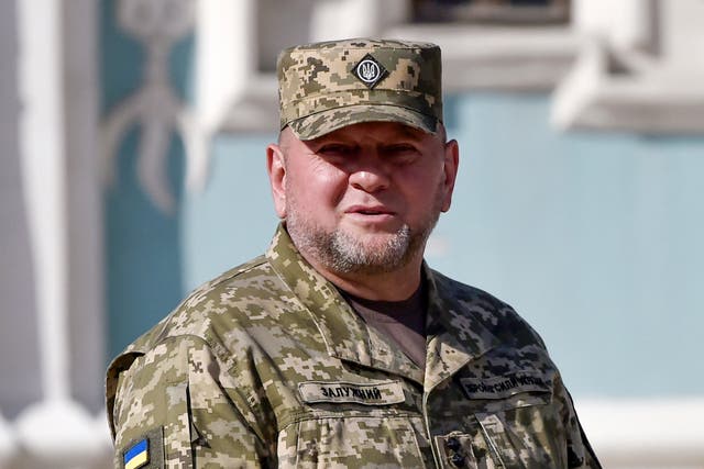 <p>Commander-in-Chief of Armed Forces of Ukraine Valeriy Zaluzhnyi takes part in ceremony marking Ukraine’s Independence Day, in Kyiv</p>