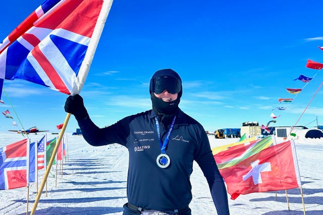 Louis Alexander said the snow was a challenge in Antarctica (Louis Alexander/PA)