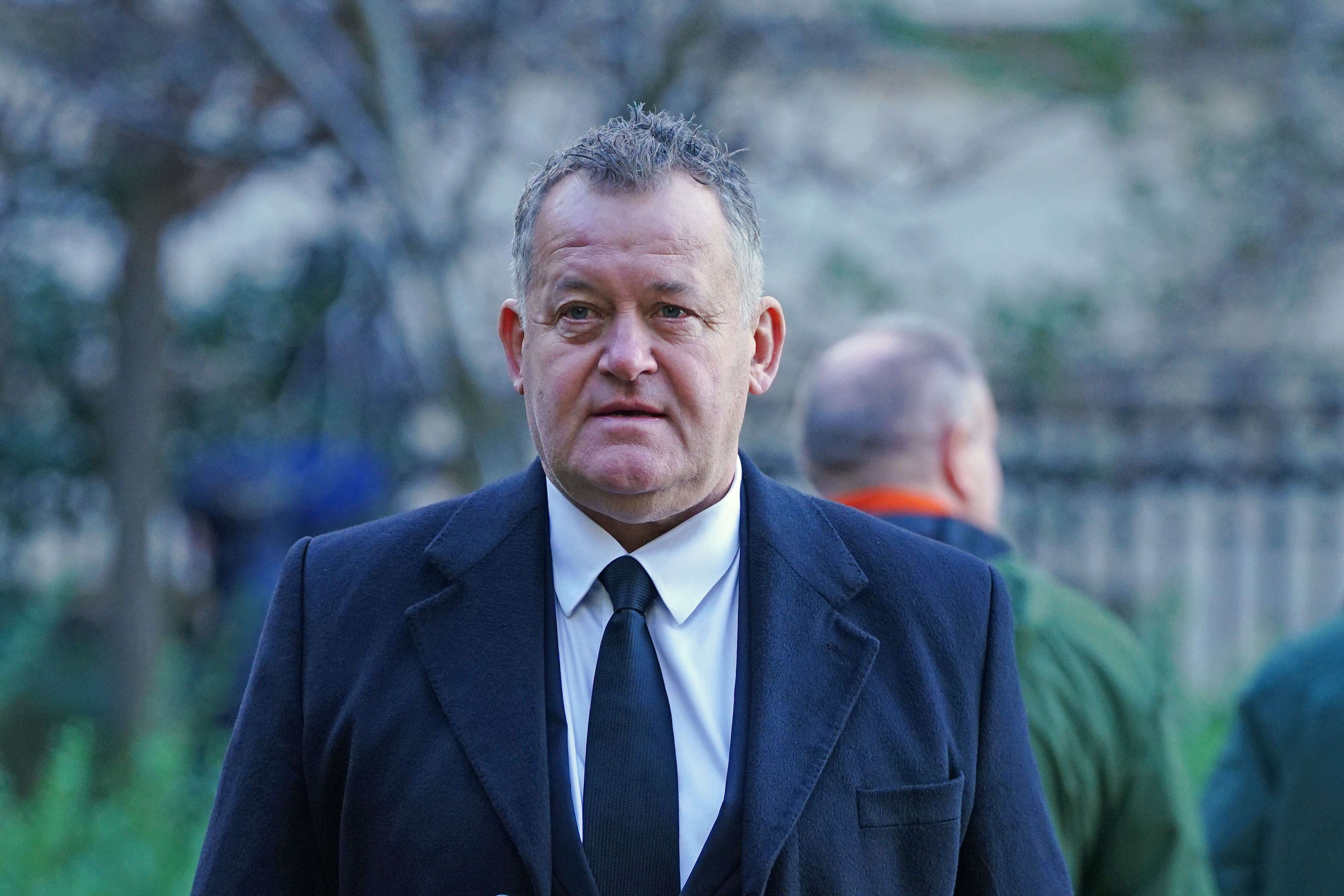 Former butler Paul Burrell attending the funeral for former Brookside actor Dean Sullivan (Peter Byrne/PA)