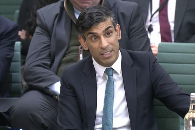 <p>Snippy or in control? Sunak appearing before the Commons Liaison Committee</p>