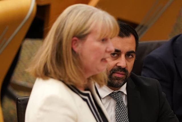 First Minister Humza Yousaf alongside Deputy First Minister Shona Robison (Andrew Milligan/PA)