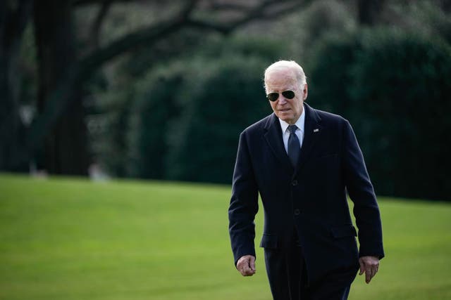 <p>Joe Biden returns to the White House from his home in Delaware on 19 December</p>