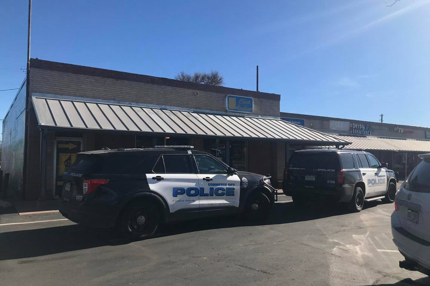 A gang of armed thieves were in the midst of robbing a Colorado check-cashing business when their getaway car was stolen.