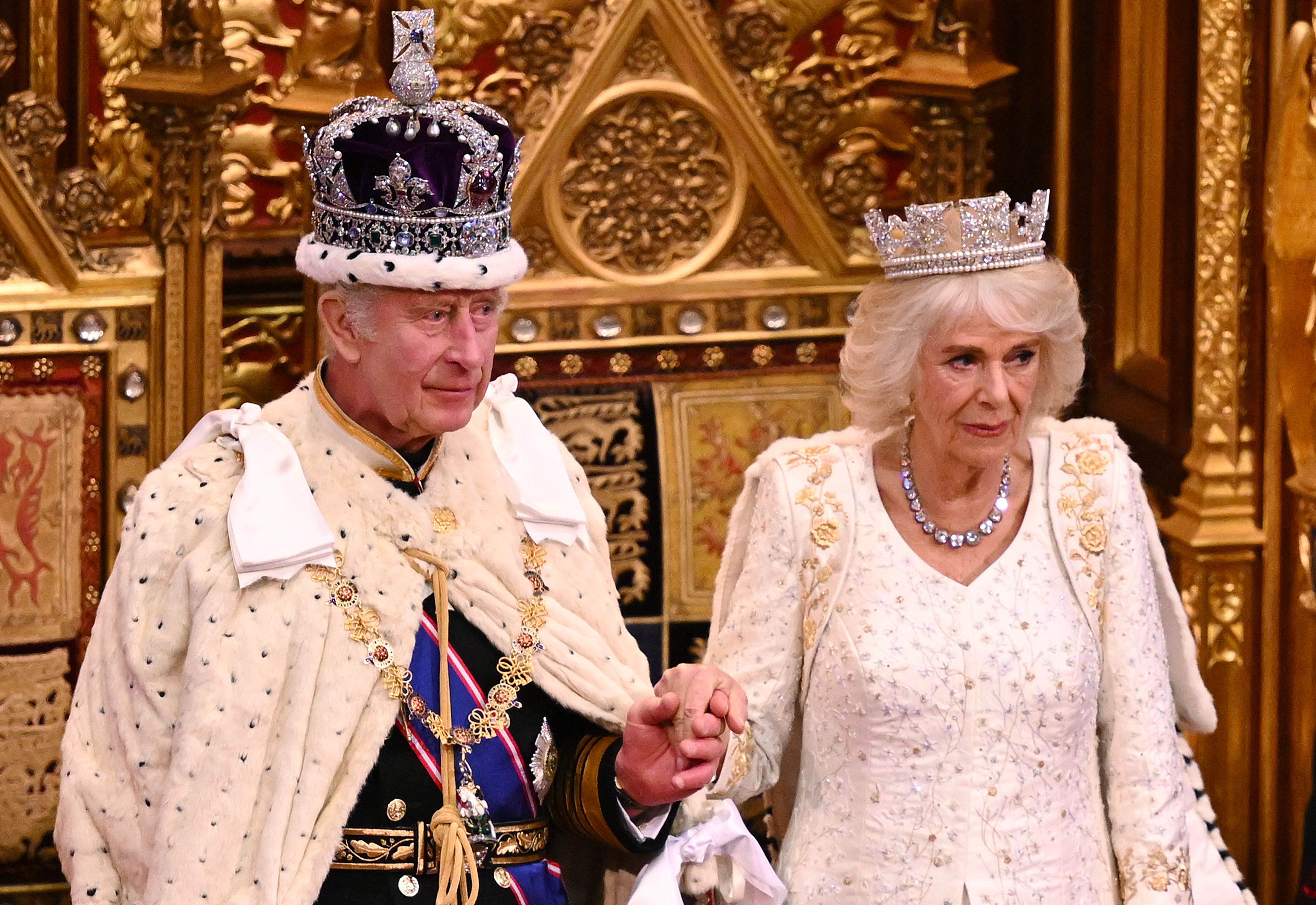 Charles and Camilla at the coronation in May