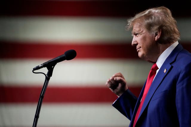 <p>Donald Trump speaks to supporters in Reno, Nevada on 17 December. </p>
