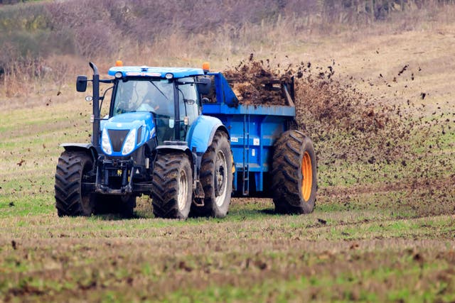 Around 80% of the nitrogen spread in fertiliser is not absorbed by plants and is therefore wasted (Danny Lawson/PA)