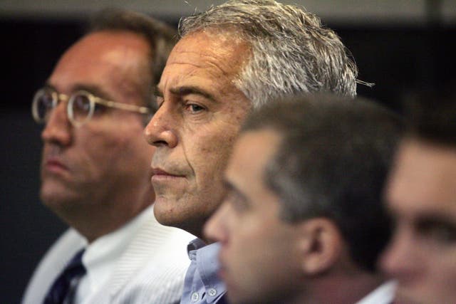 <p>Jeffrey Epstein appears in court on 30 July 2008 in West Palm Beach, Florida </p>