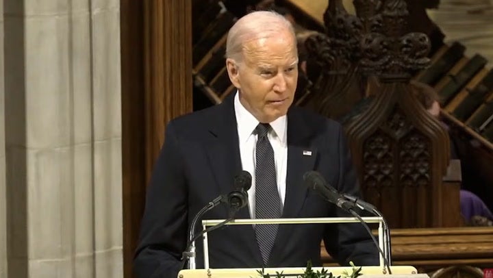 <p>President Biden delivers eulogy at Justice Sandra Day O’Connor’s funeral.</p>