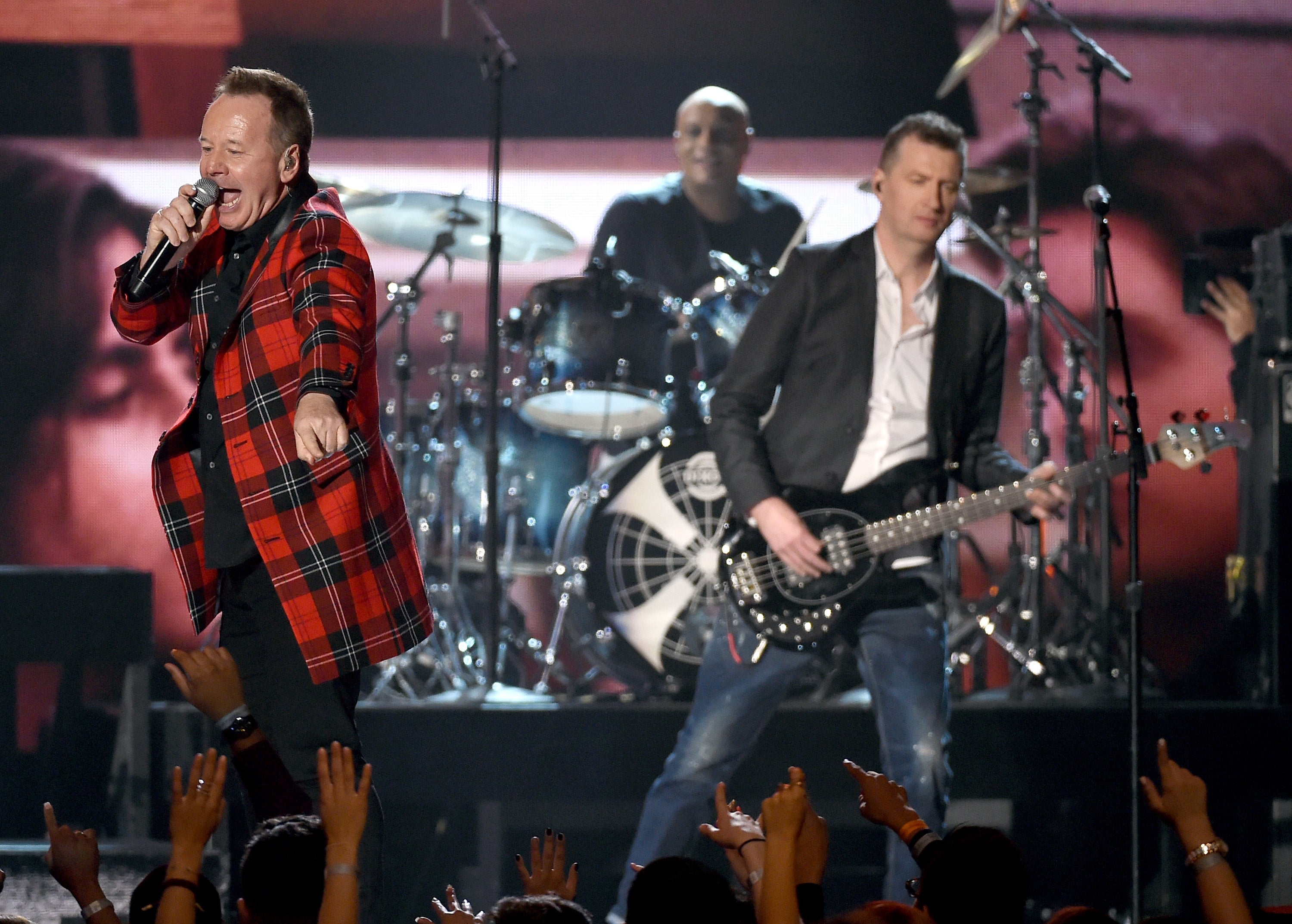 Simple Minds perform on stage in Las Vegas in 2015