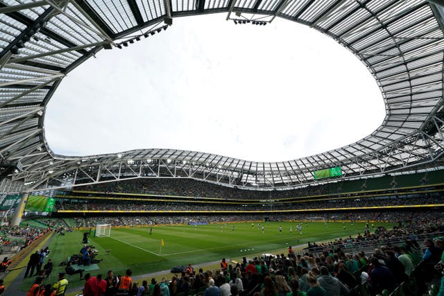 The Aviva Stadium will host two friendlies in March (Brian Lawless/PA)