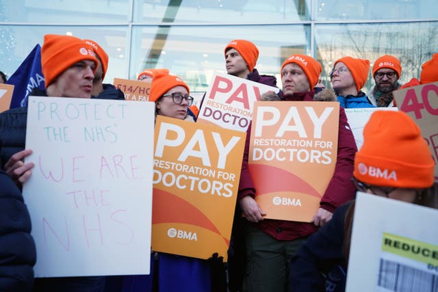 Junior doctors have warned that there ‘won’t be any doctors left’ unless the pay dispute is resolved (James Manning/PA)
