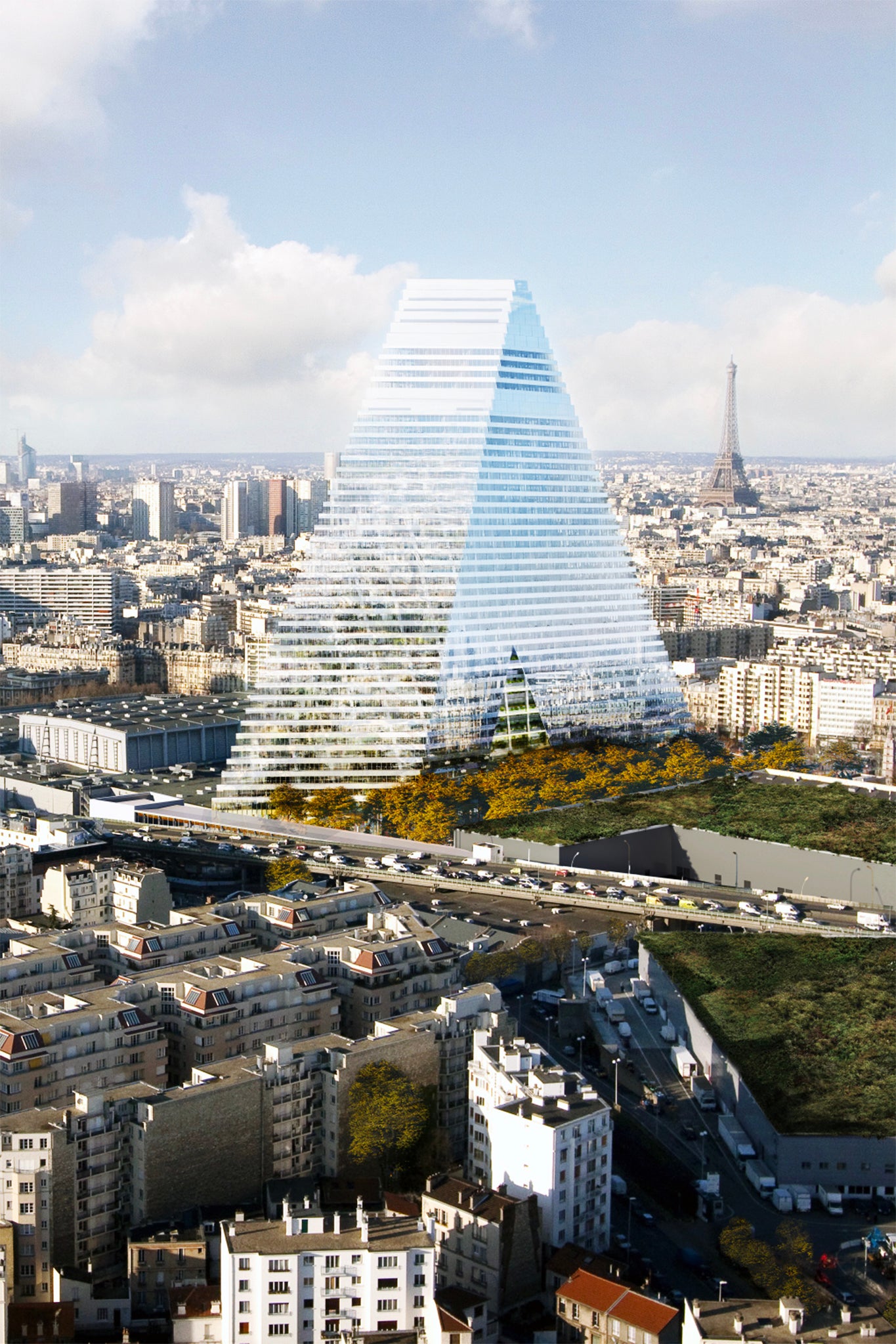 The design for La Tour Triangle in Paris