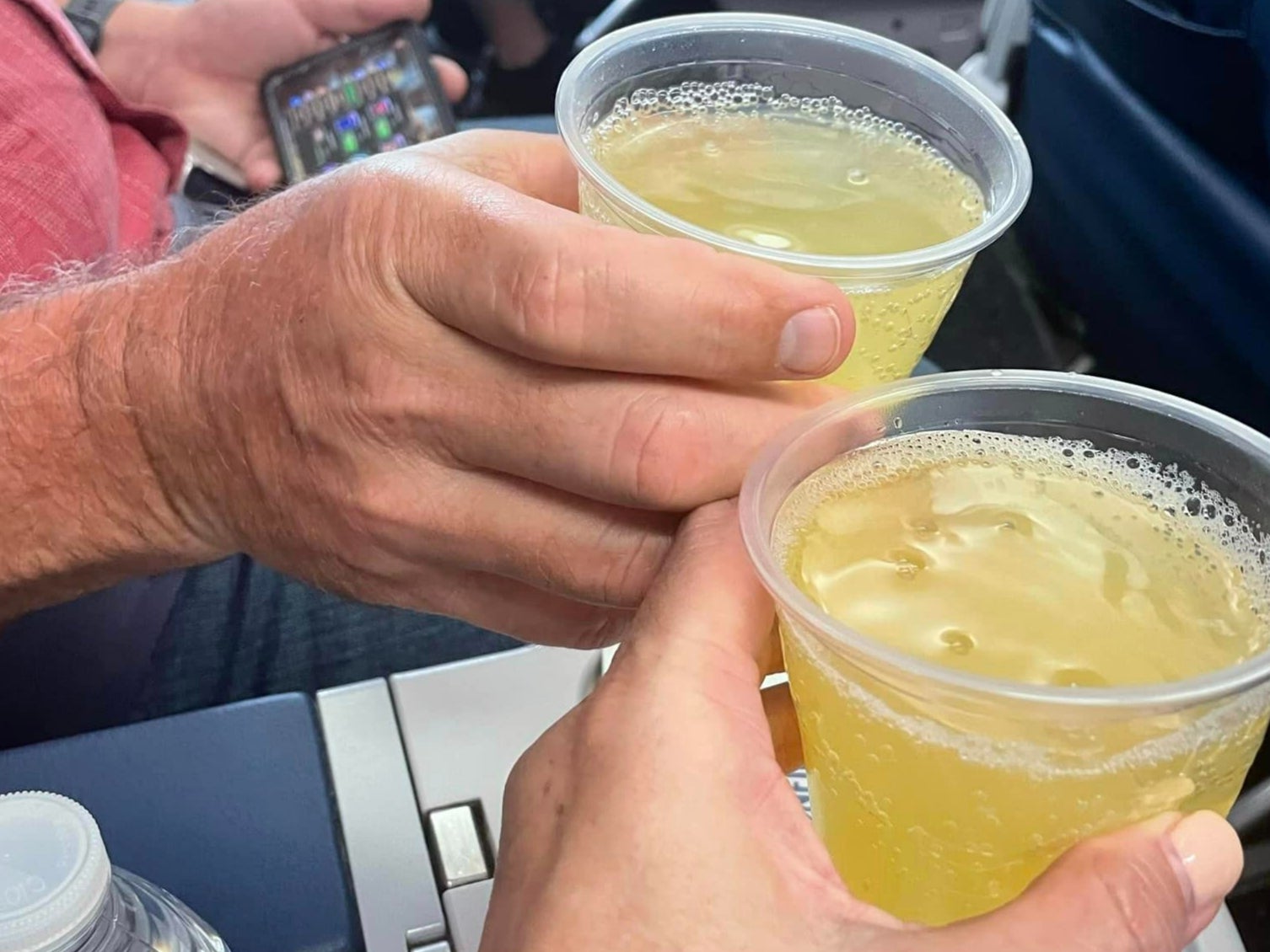 Free alcoholic drinks in first class are wasted on children