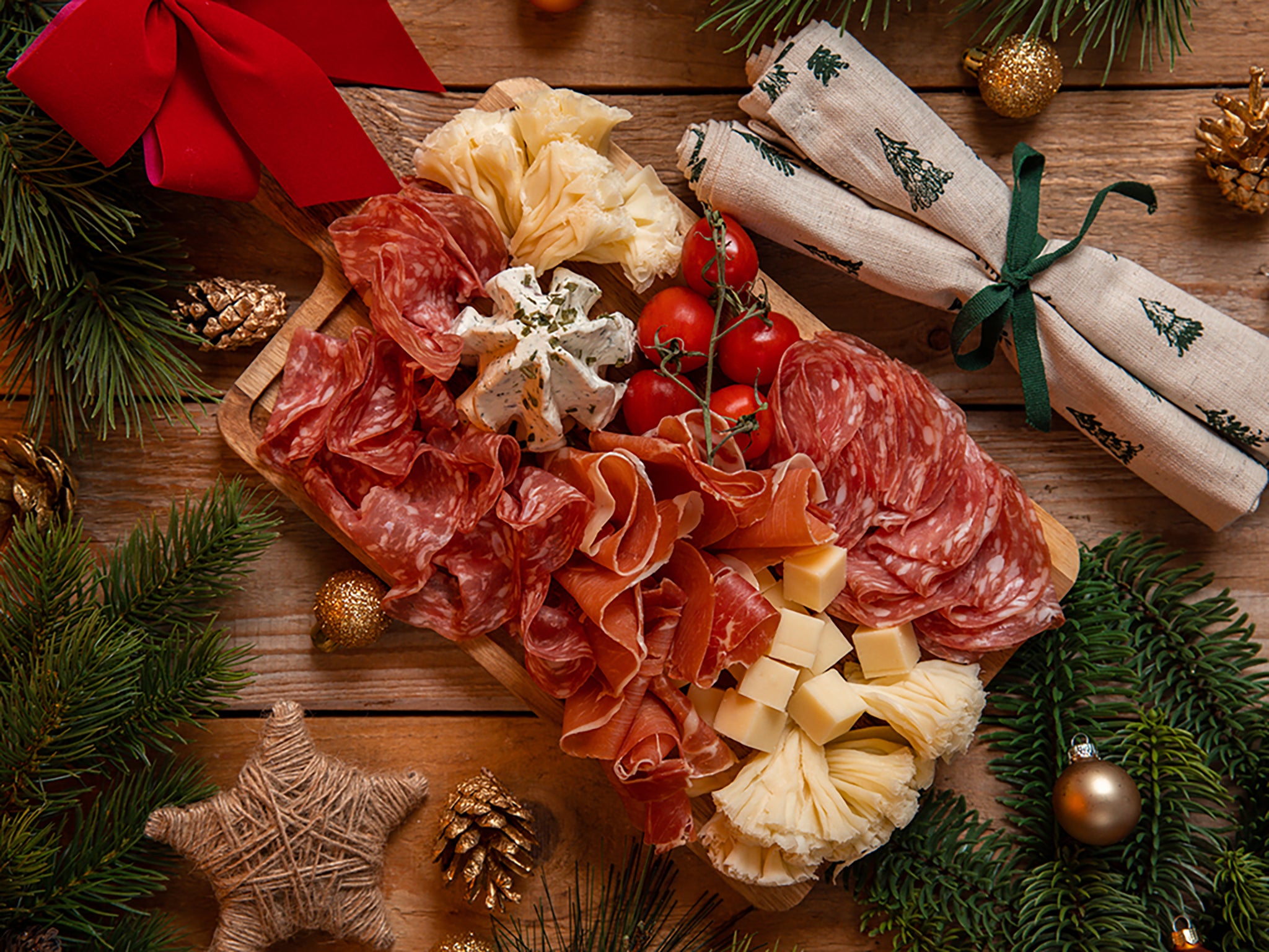 Keep starters light with a charcuterie selection