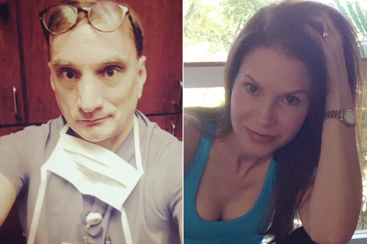 Eric Scott Sills (left) was a well-renowed doctor before he was convicted of murdering his wife (right)