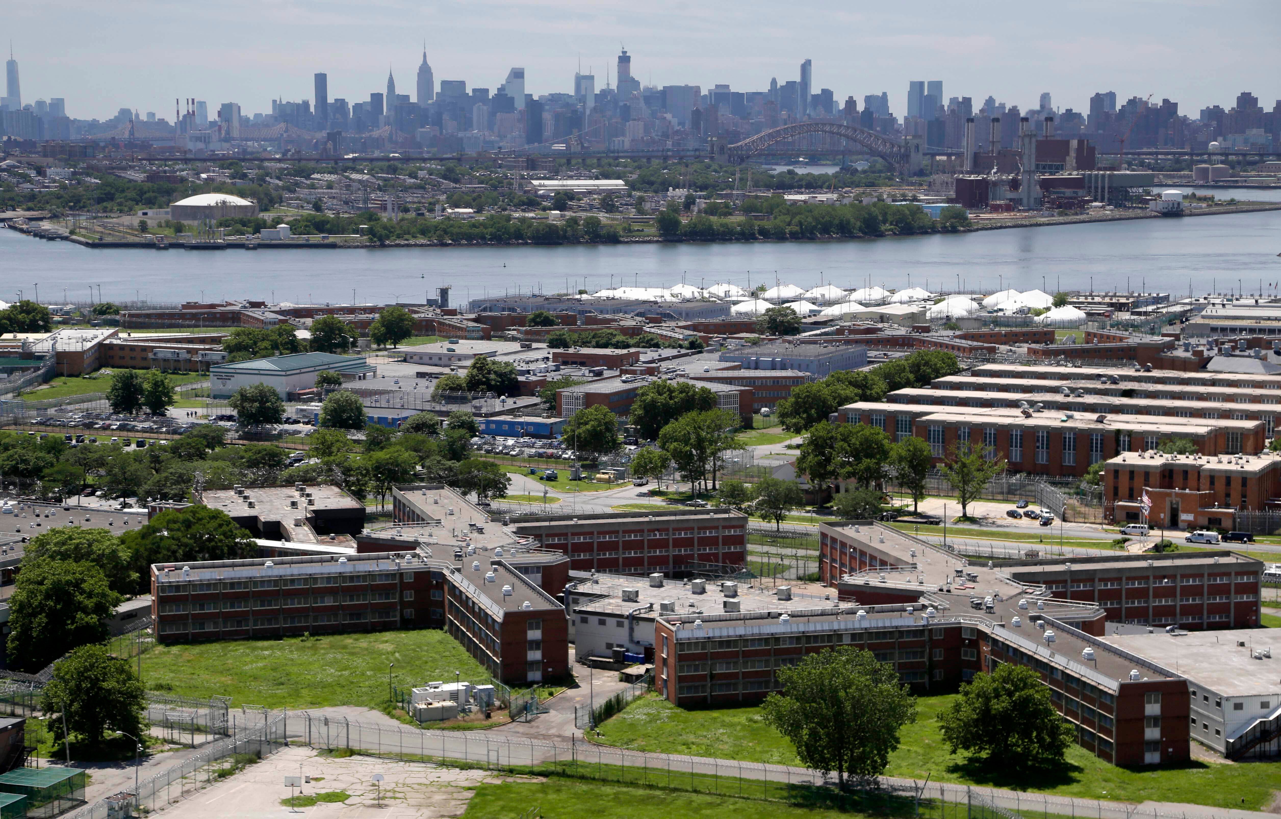 An aerial view of the notorious Rikers Island Prison