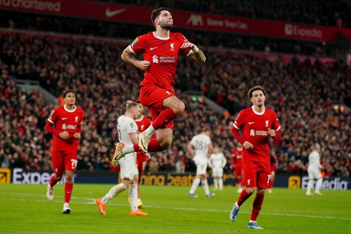 Liverpool hit five against West Ham to reach Carabao Cup semi-finals