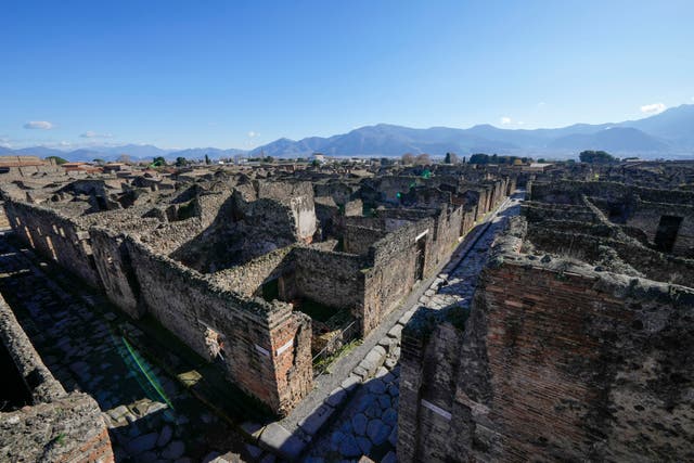 <p>The once-thriving city of Pompeii, near Naples, and its surroundings were destroyed by the eruption of Mount Vesuvius   </p>
