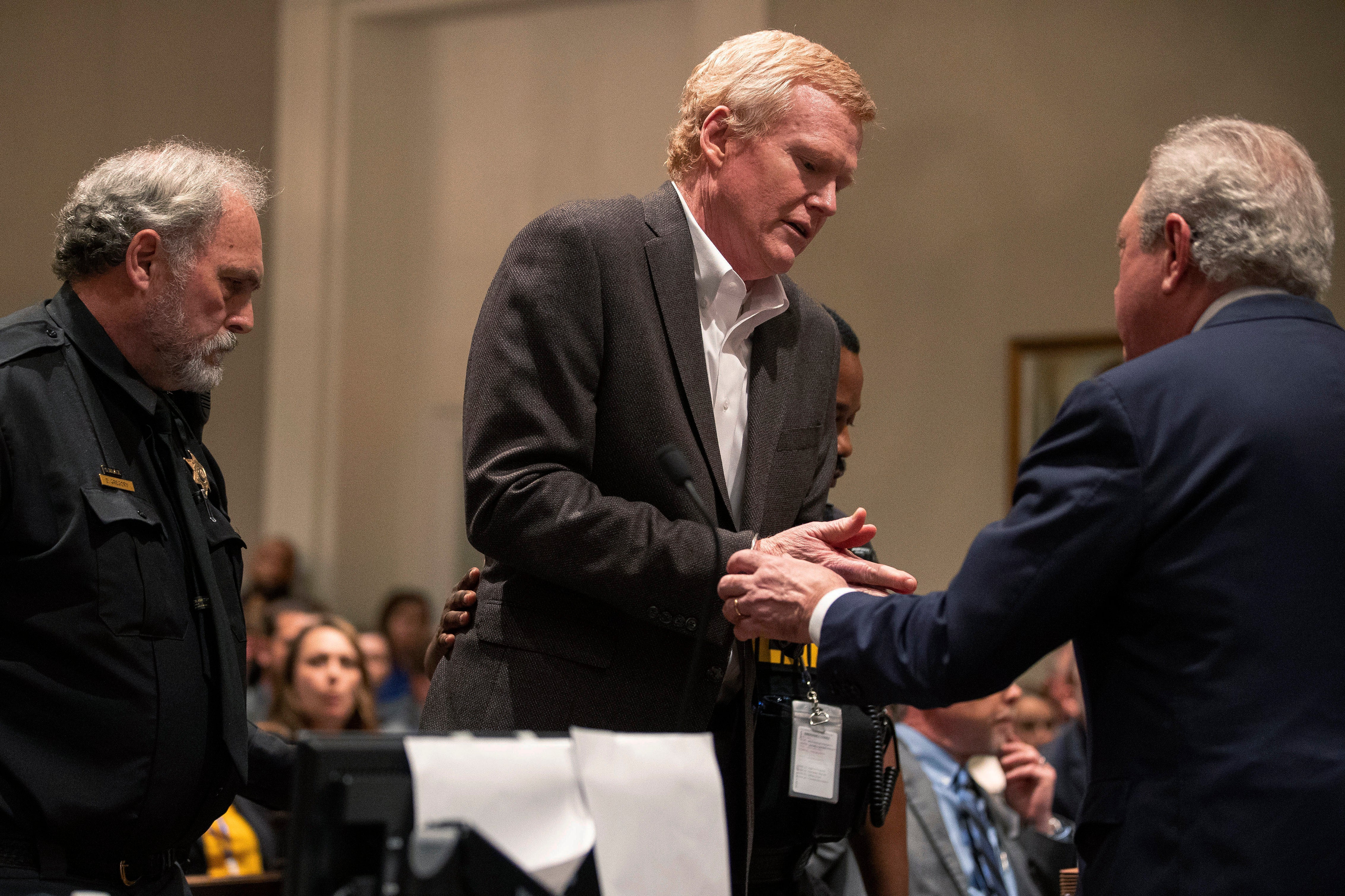 <p>Alex Murdaugh at Colleton County Courthouse in Walterboro, South Carolina, in March 2023 </p>