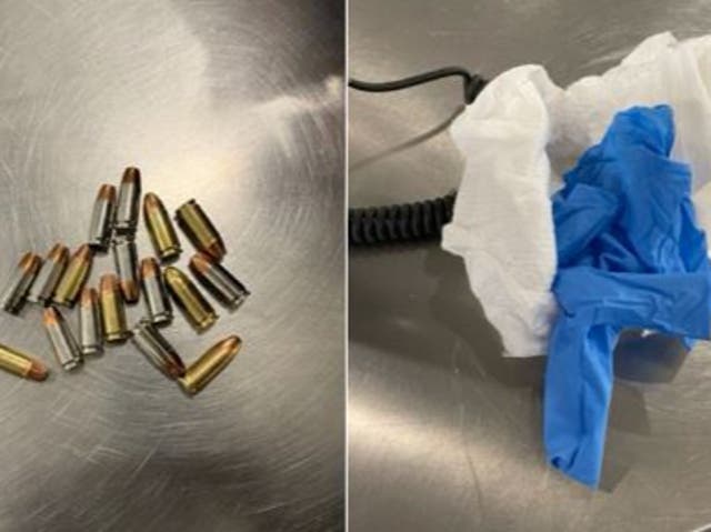 <p>Seventeen bullets were removed from this diaper by TSA officers at LaGuardia Airport</p>