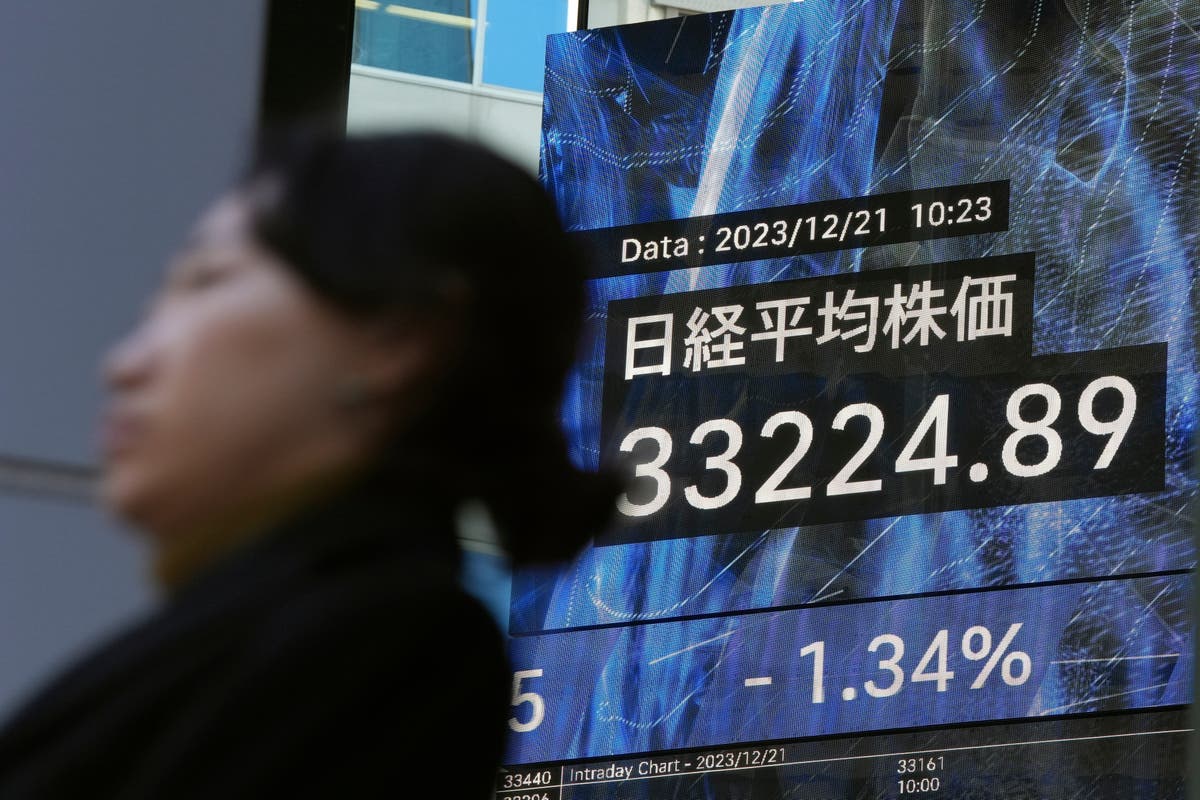 Индексът Nikkei 225 в Токио падна с 1 6 до 33
